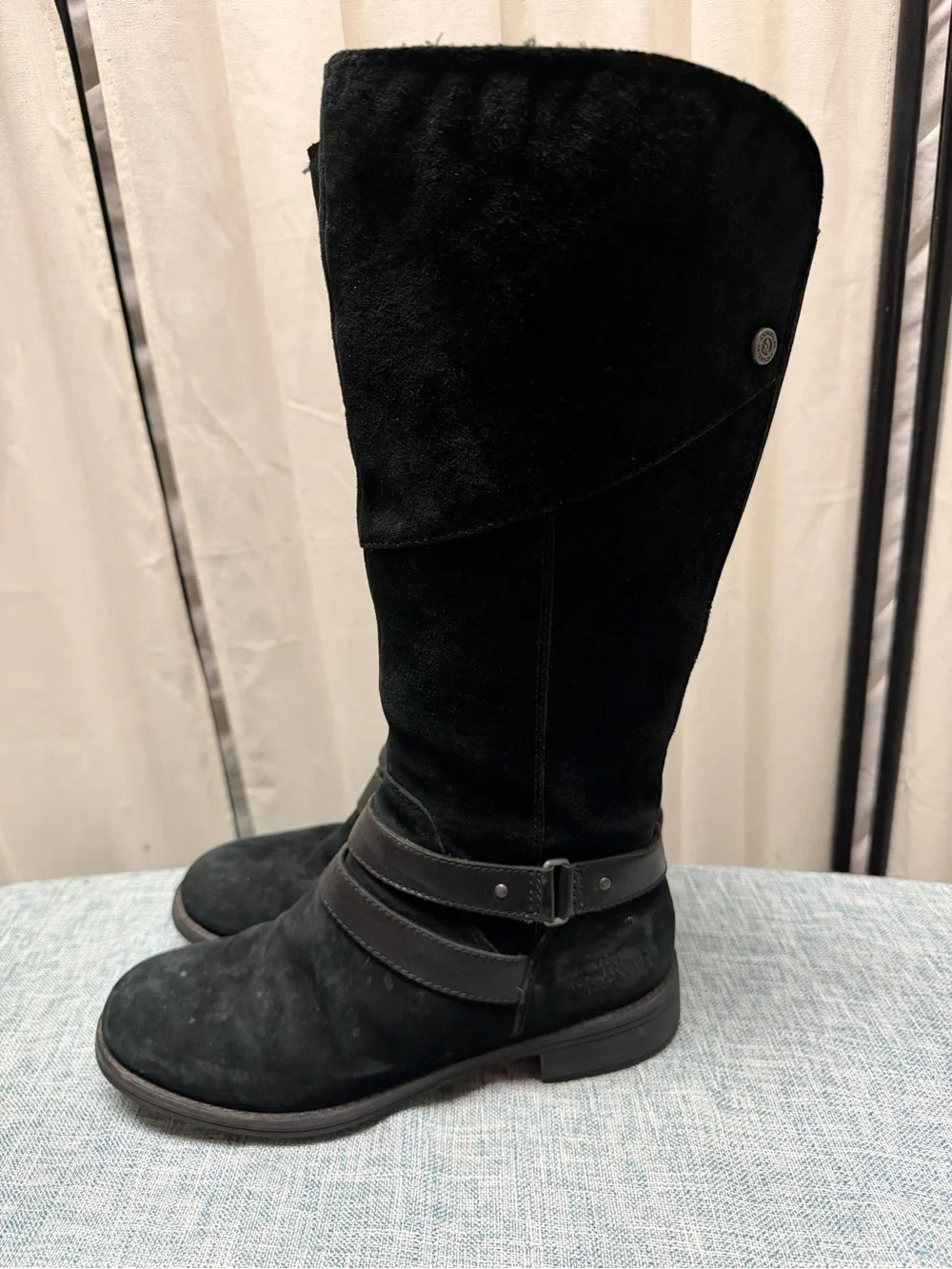 The North Face Black Suede Knee-High Winter Boots